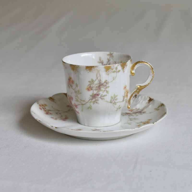 Antique Cup & Saucer CFH/GDM (Haviland) B