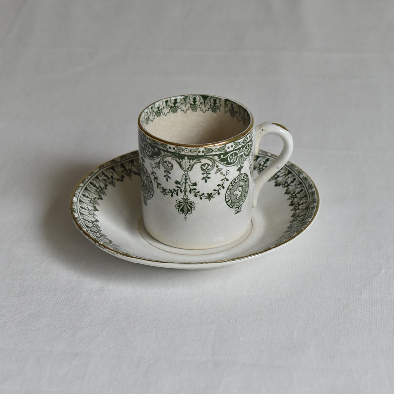 Antique Cup & Saucer Badonviller Empire D