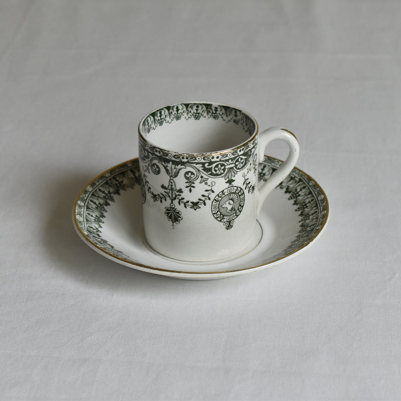 Antique Cup & Saucer Badonviller Empire E