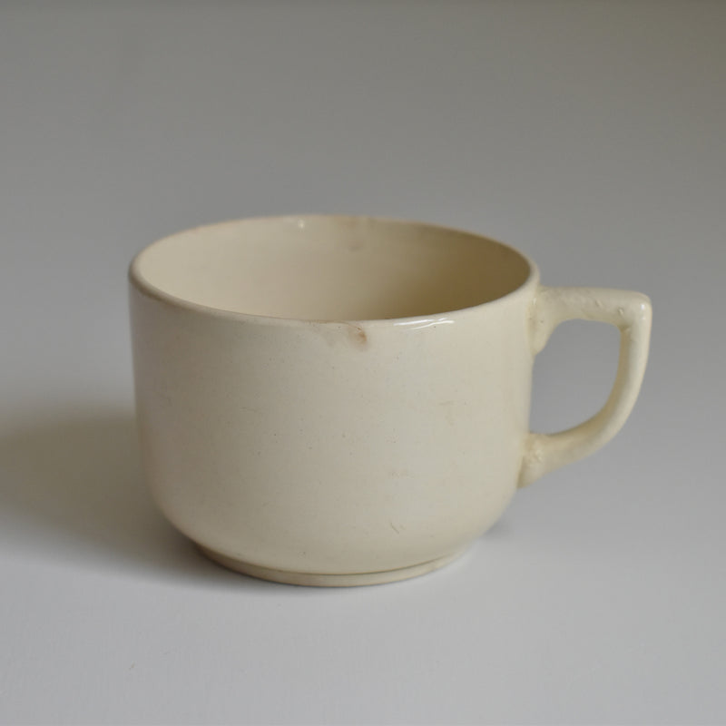 Vintage coffee cup Digoin & Sarreguemines cream D