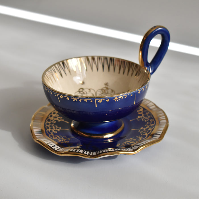 ア.ドラサンヴァル A.Dressinval コーヒーカップ＆ソーサー Blue C（銀座店展示中）