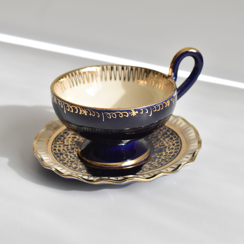 ア.ドラサンヴァル A.Dressinval コーヒーカップ＆ソーサー Dark Blue