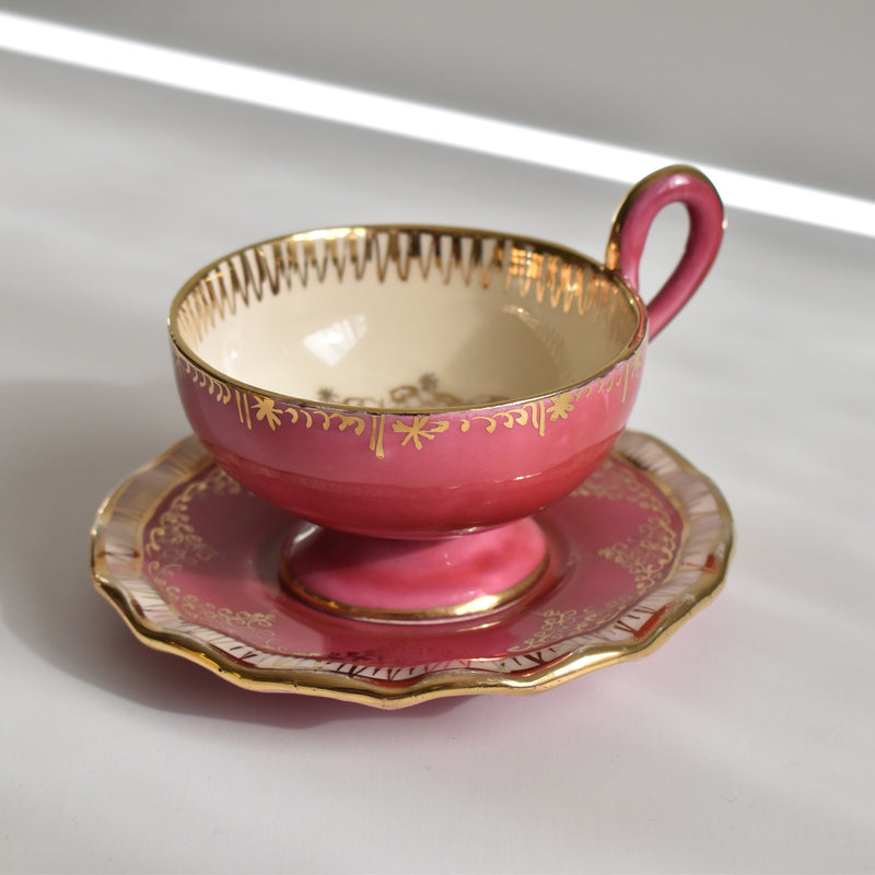 ア.ドラサンヴァル A.Dressinval コーヒーカップ＆ソーサー Pink A