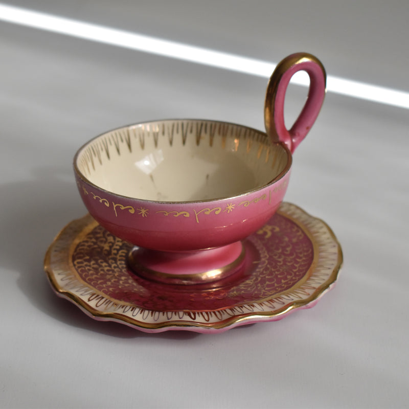 ア.ドラサンヴァル A.Dressinval コーヒーカップ＆ソーサー Pink D