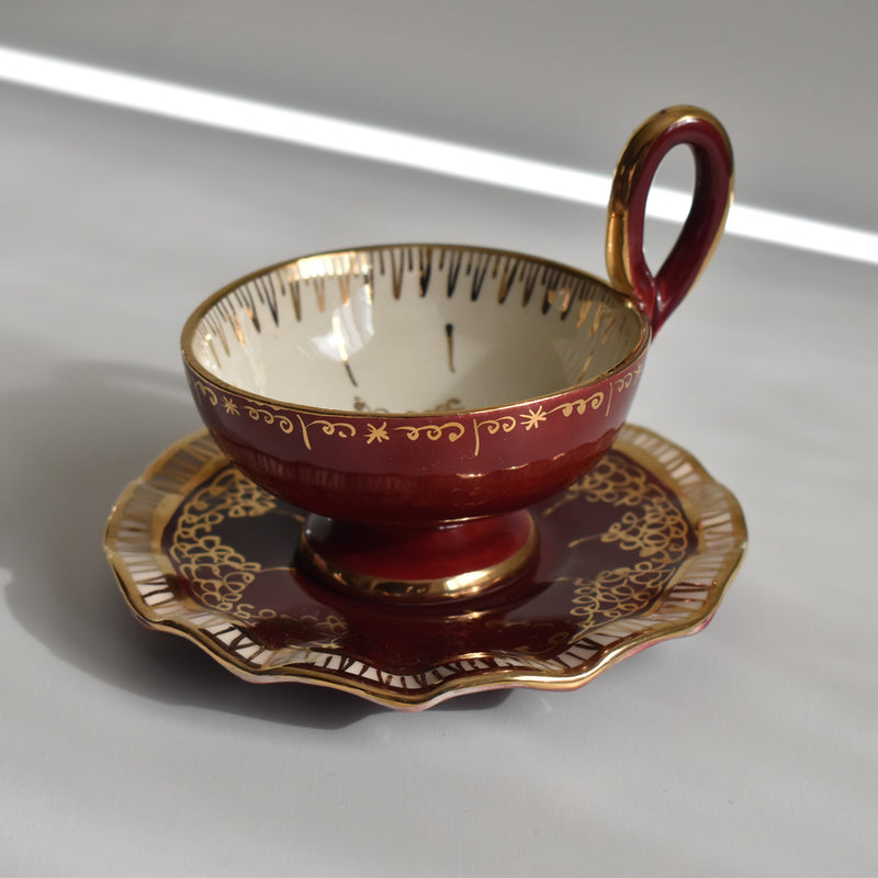 ア.ドラサンヴァル A.Dressinval コーヒーカップ＆ソーサー Red A