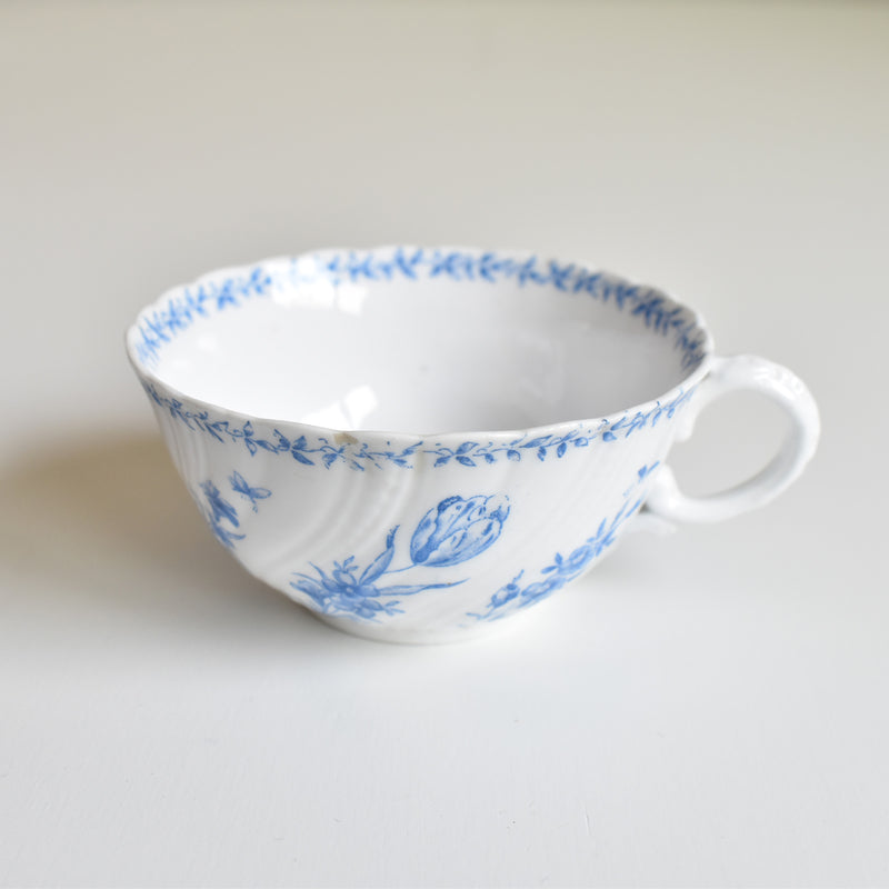 Antique cup, Sarreguemines, Perles Fleurs Bleues B