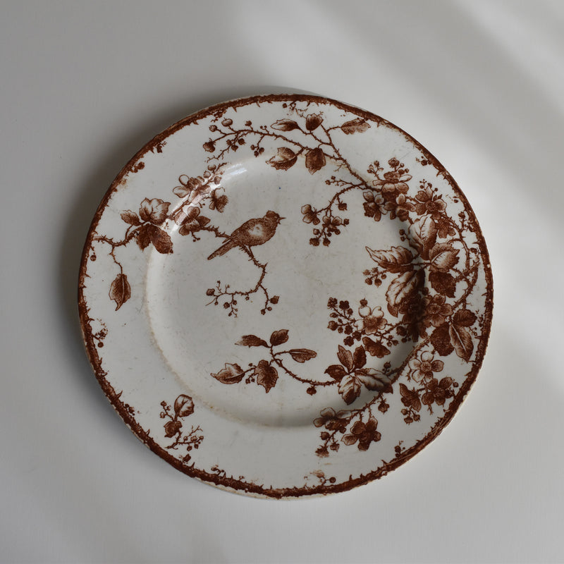 Antique Dessert Plate Gien Fauvette A