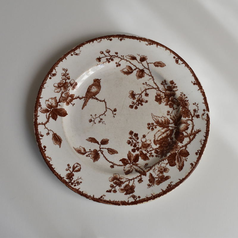 Antique Dessert Plate Gien Fauvette B