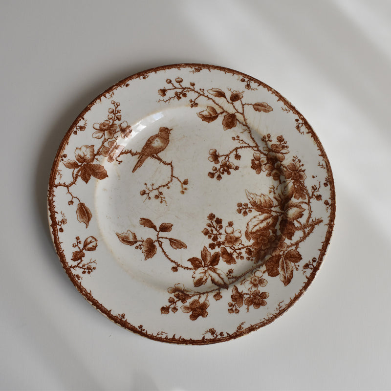 Antique Dessert Plate, Gien Fauvette C