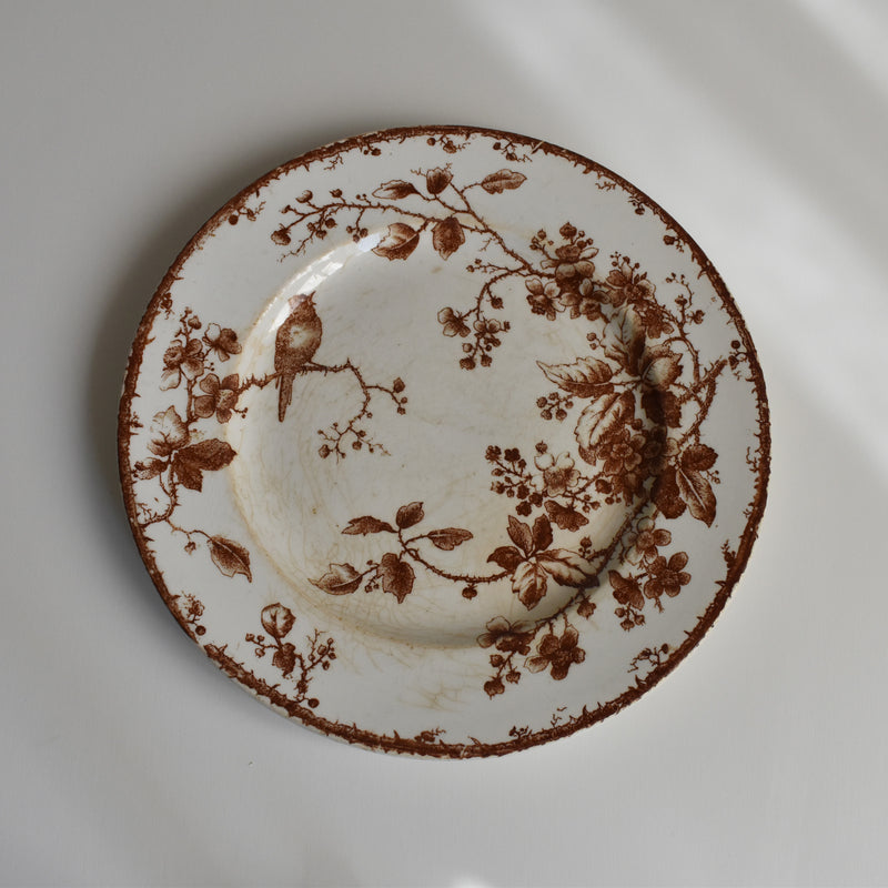 Antique Dessert Plate Gien Fauvette E