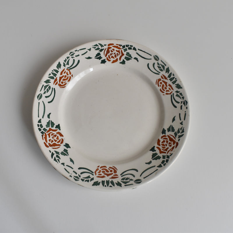 Vintage Dessert Plate Gien Roxane D