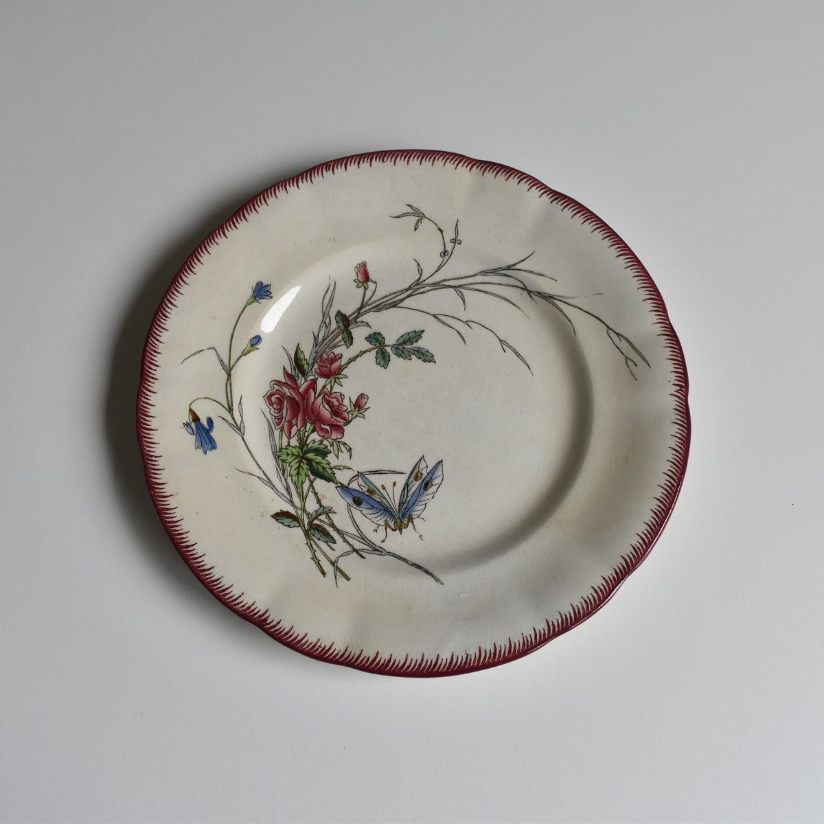 アンティークデザートプレート U&Cサルグミンヌ Papillon(蝶々） アンティークデザートプレート U&Cサルグミンヌ Papillon(蝶々