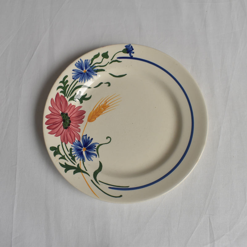 Antique Dessert Plate - Sarreguemines Messidor J
