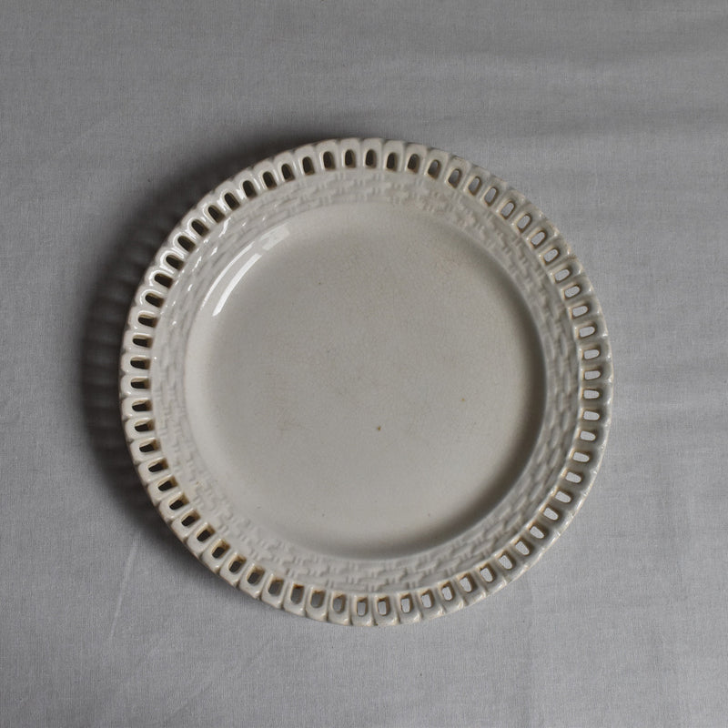 Antique Dessert Plate - U&C Sarreguemines Panier B
