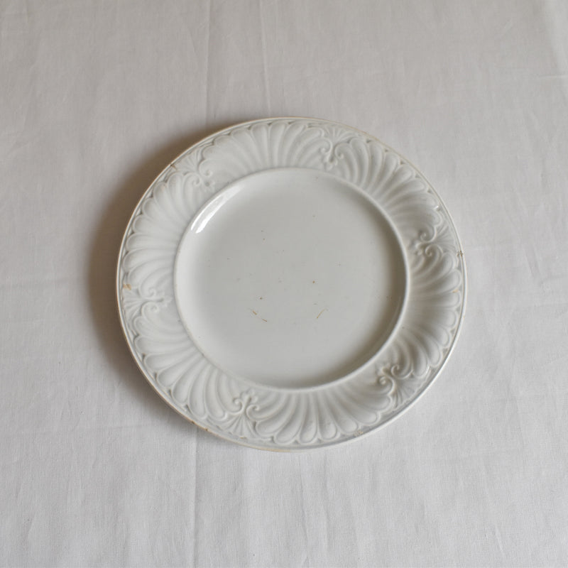 Antique dessert plate, Creil et Montereau, relief, C