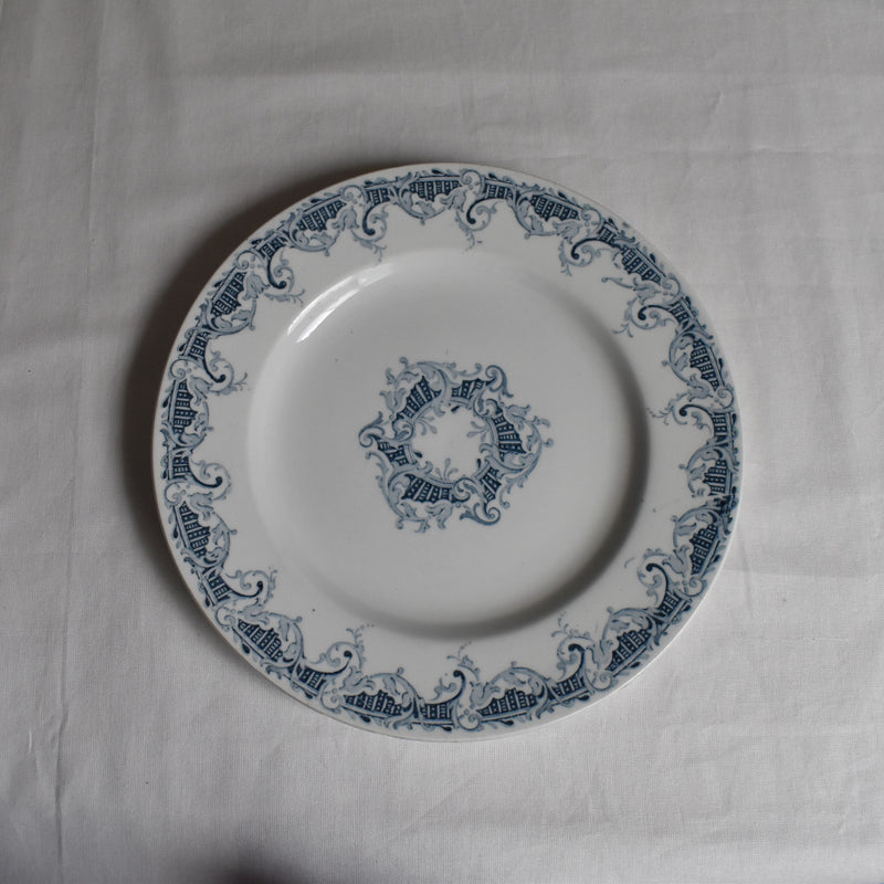Antique Dessert Plate, Lunéville, Bordure A