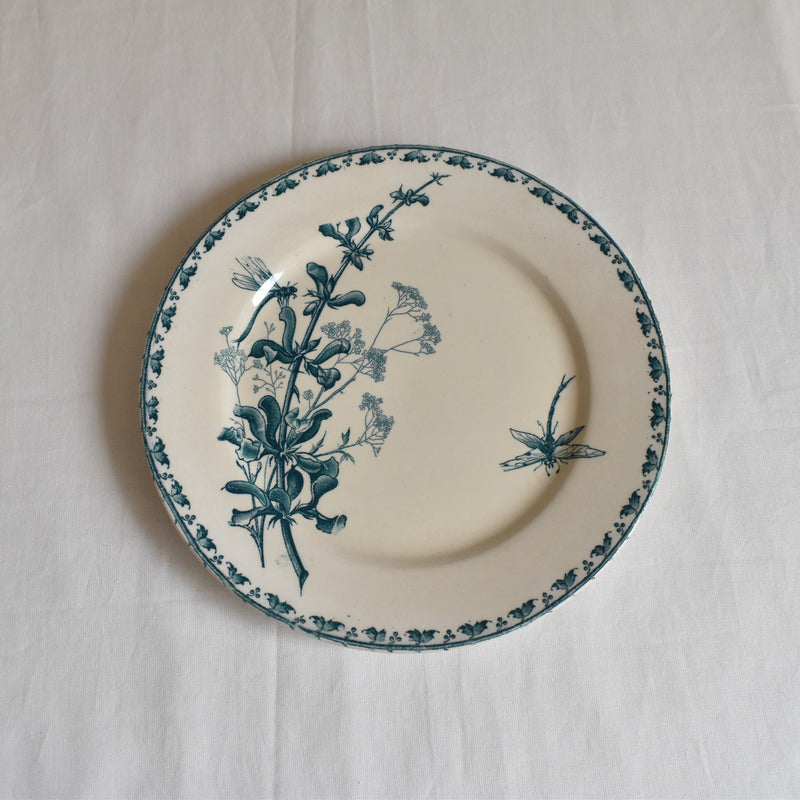 Antique Dessert Plate, Sarreguemines, Carmen A