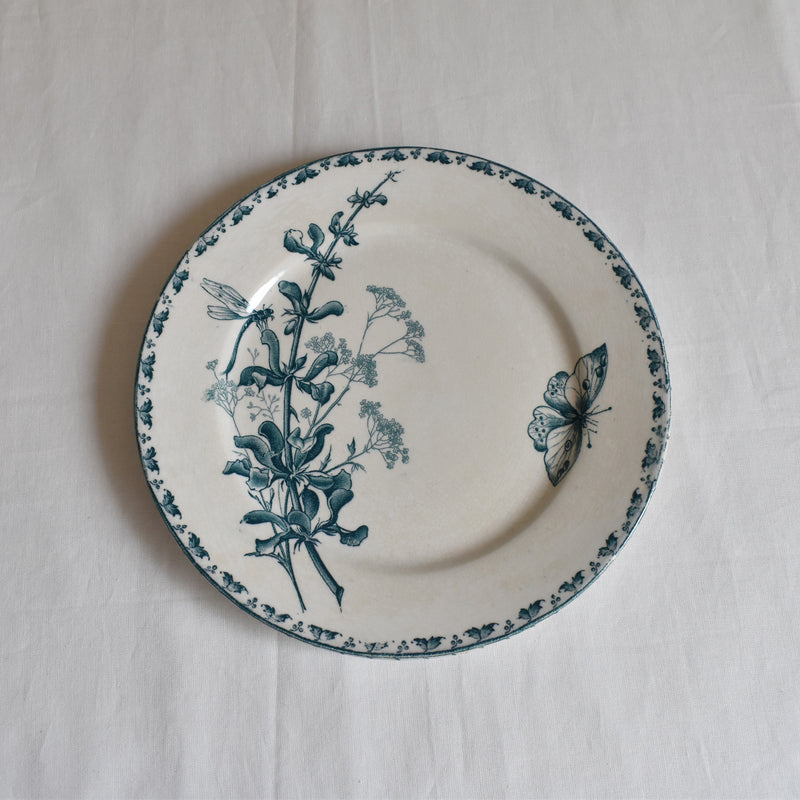 Antique Dessert Plate, Sarreguemines, Carmen C