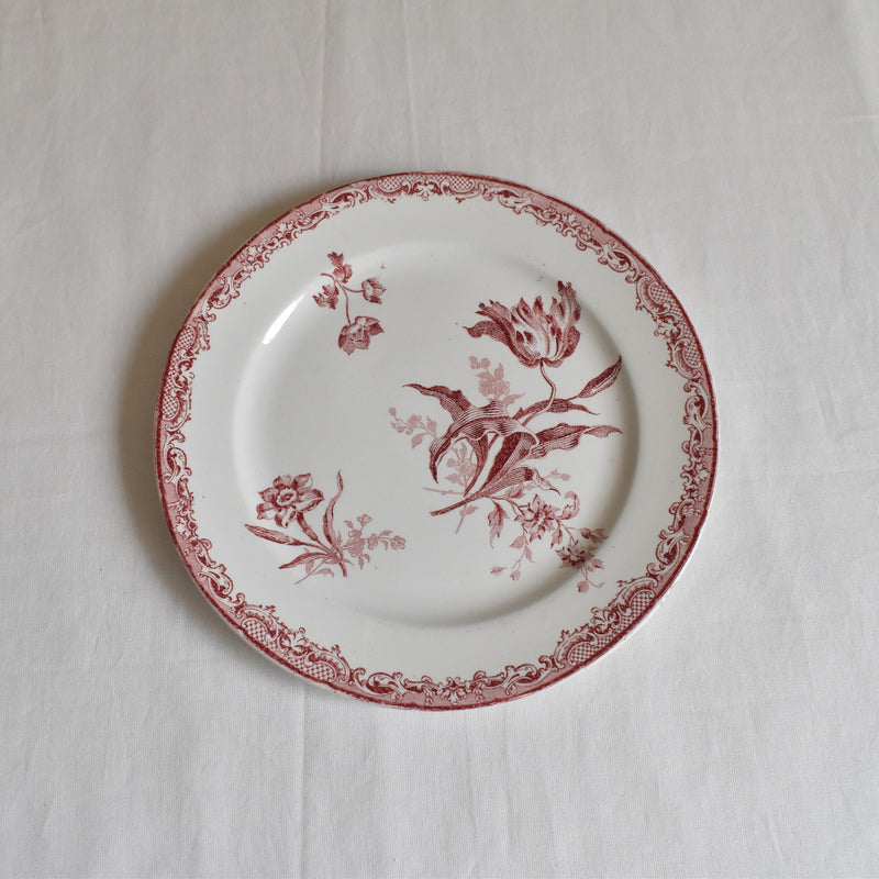 Antique Dessert Plate Sarreguemines Fontanges A