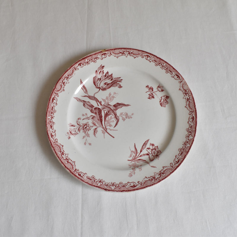 Antique Dessert Plate, Sarreguemines Fontanges C
