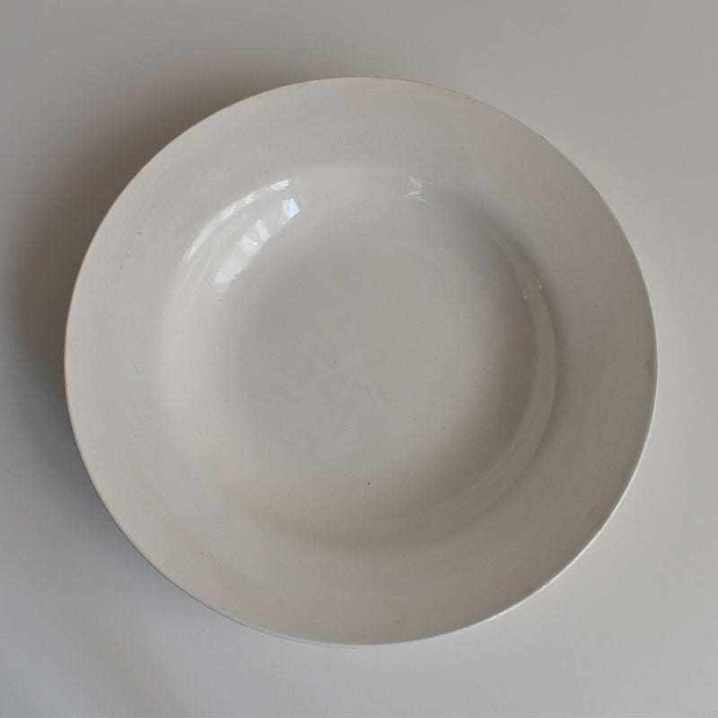 Vintage Deep Plate Digoin & Sarreguemines White C
