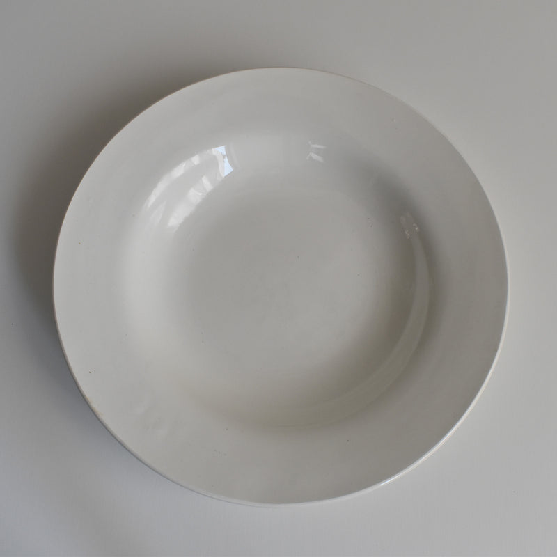 Vintage Deep Plate, Digoin & Sarreguemines White E