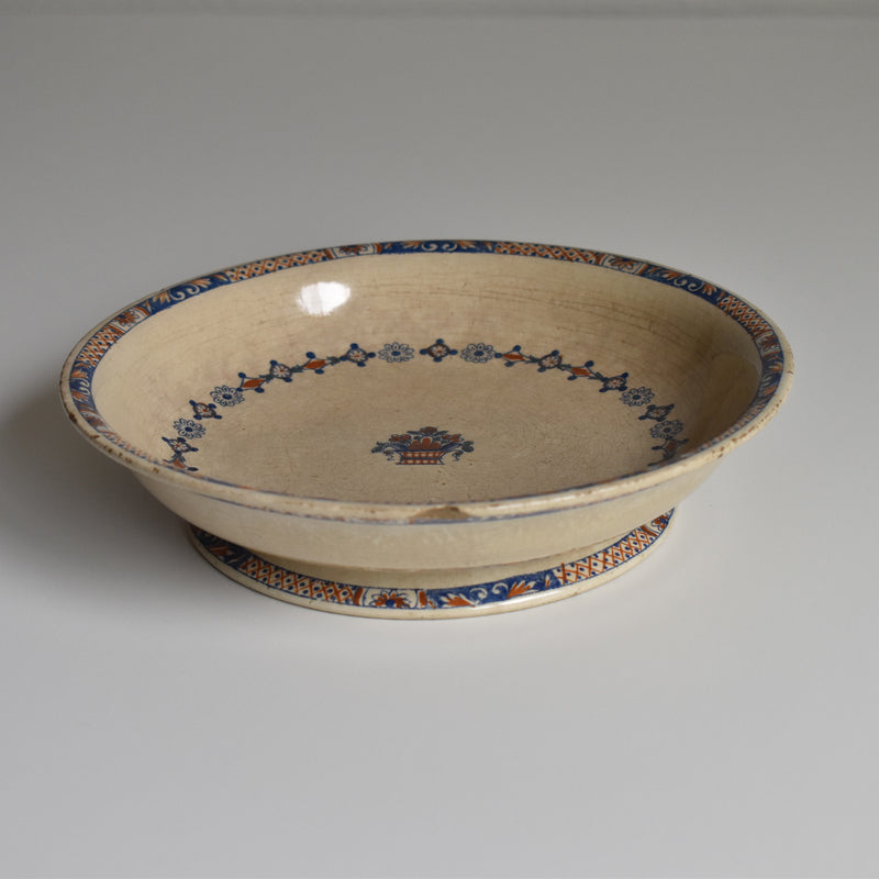 Antique compote dish E. Bourgeois Rouen XVII