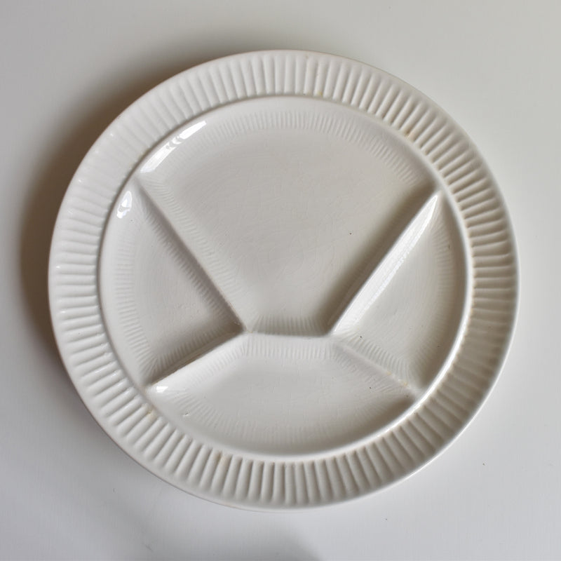 Vintage Fondue Plate Digoin & Sarreguemines White A