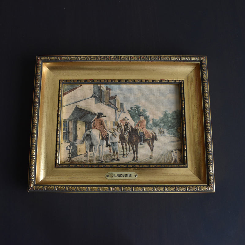 Vintage Frame with Painting J.L. Meissonnier