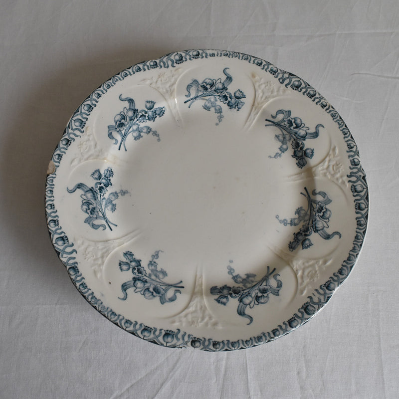 Antique Pedestal Plate Lonwy Muguet (Lily of the Valley) B