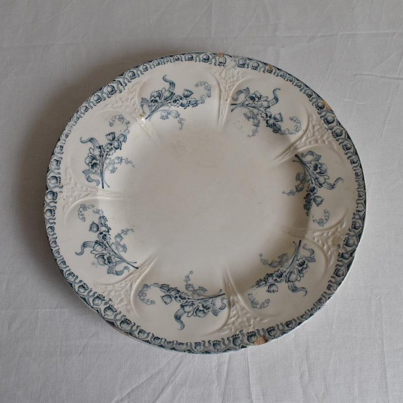 Antique Plate Longwy Muguet (Lily of the Valley) D