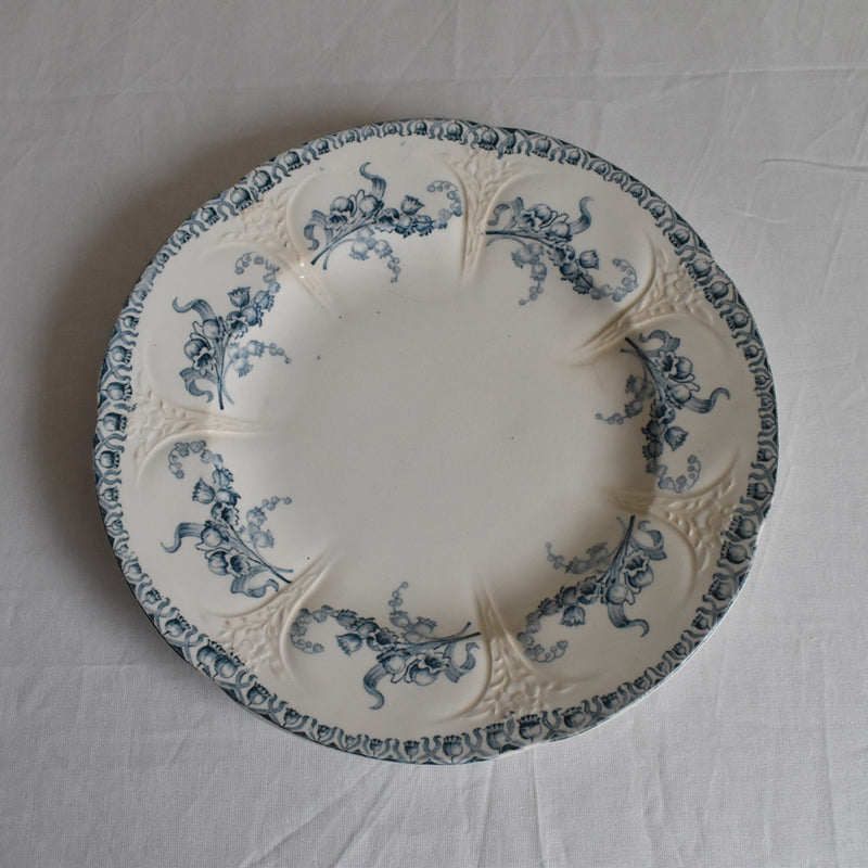 Antique Plate Longwy Muguet (Lily of the Valley) E