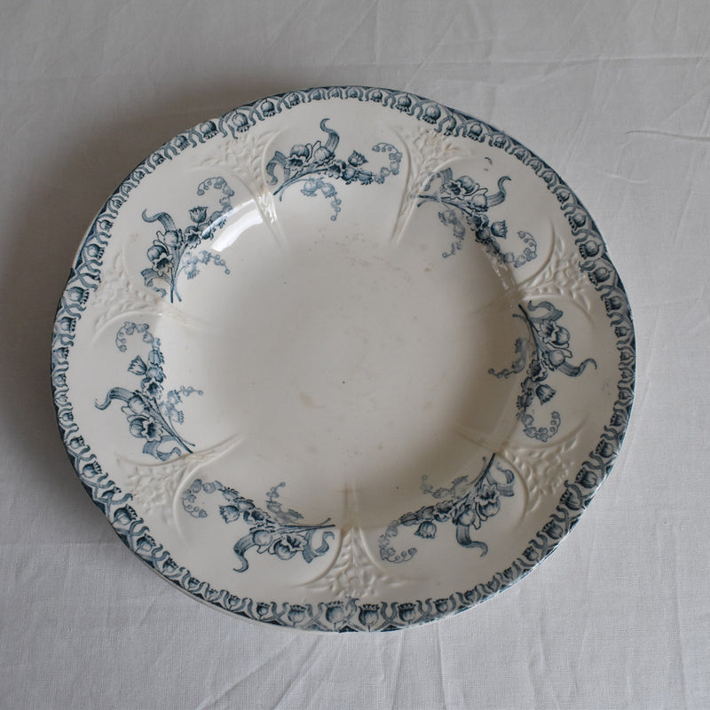 Antique Deep Dish Longwy Muguet (Lily of the Valley) C