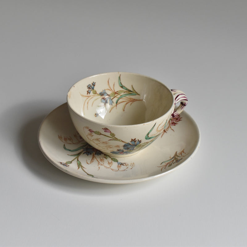 アンティークカップアンドソーサー K＆Gリュネヴィル Bleuet E