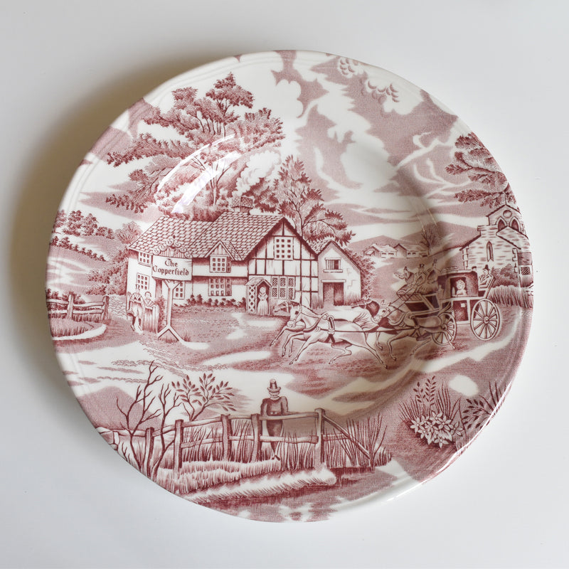 Vintage Deep Plate, English Style, Rouge A