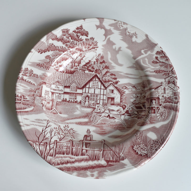 Vintage Deep Plate English Style Rouge G