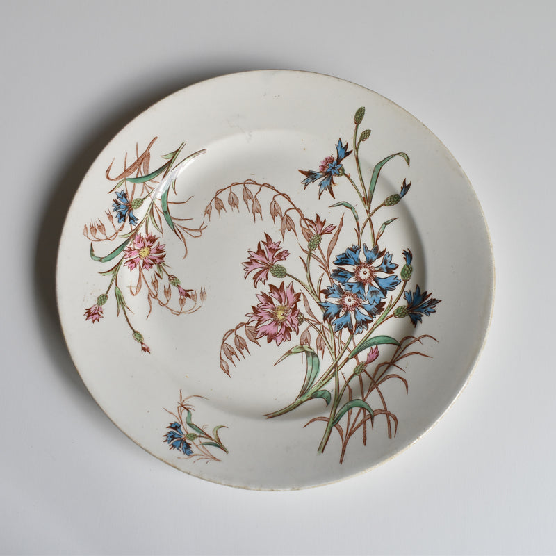 Antique Plate K&G Lunéville Bleuet