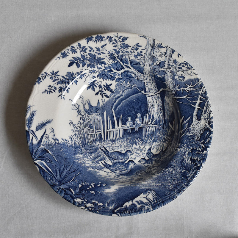 Antique Deep Plate Luneville Grand Feu Tradition A
