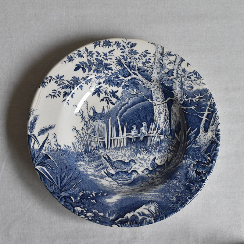 Antique Deep Plate Luneville Grand Feu Tradition B