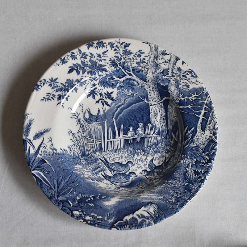 Antique deep plate, Lunéville, Grand Feu Tradition E