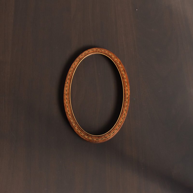Antique Oval Marquetry Frame