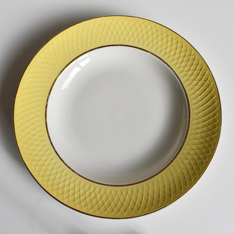Vintage Deep Plate, Mûre et Delle, Jaune A