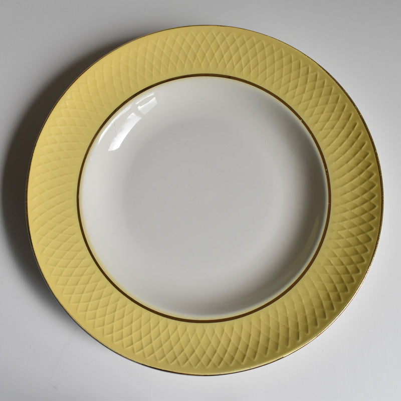 Vintage deep plate, Mulandru, yellow, D