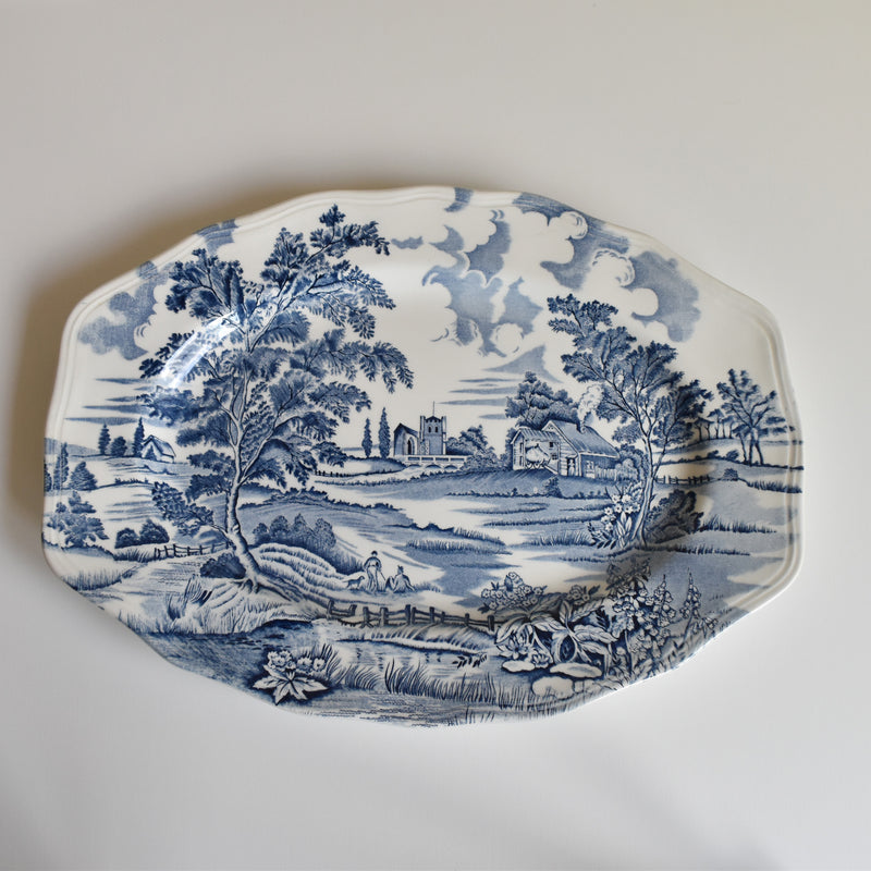 Vintage Oval Platter, Lunéville English Style