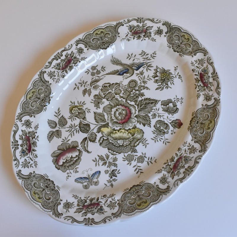 Vintage Oval Plate, Staffordshire Windsor
