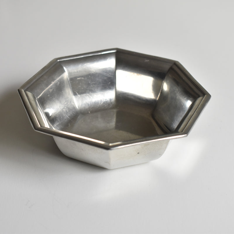 Vintage Pewter Octagonal Coupe