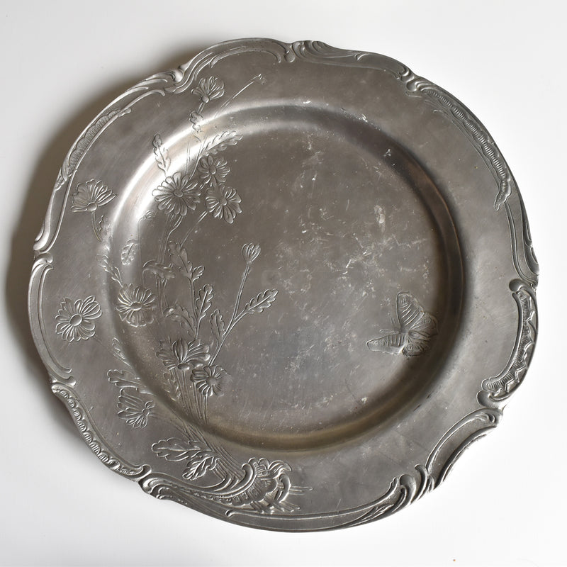 ヴィンテージピューター プレート Papillon