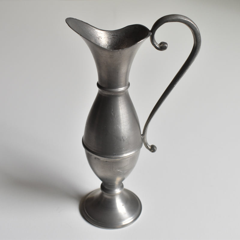 Vintage Pewter Flower Vase 19 cm