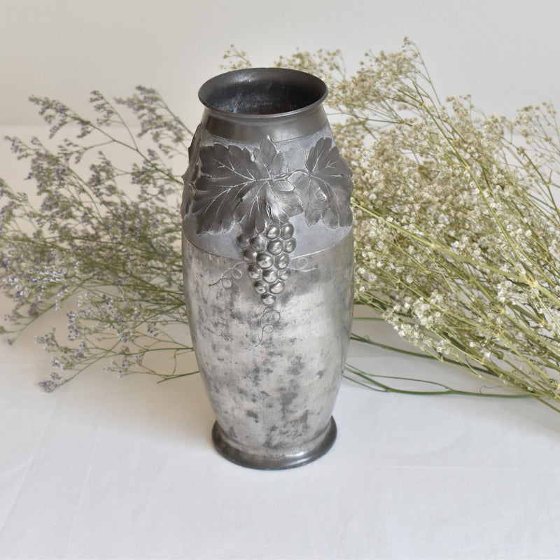 アンティークピューター 花瓶 A.VILLIEN