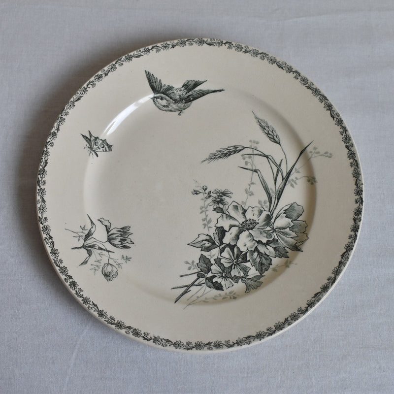 Antique Plate HB&Cie Oiseaux A